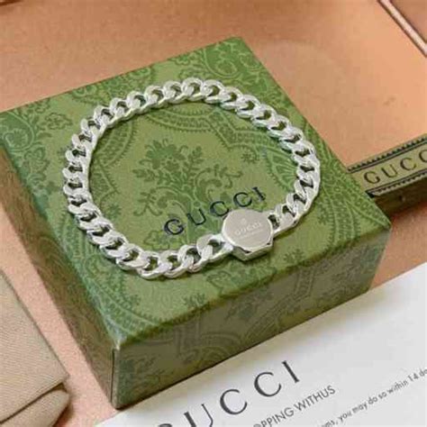 pulsera gucci hombre plata|Hombre JOYERÍA DE PLATA .